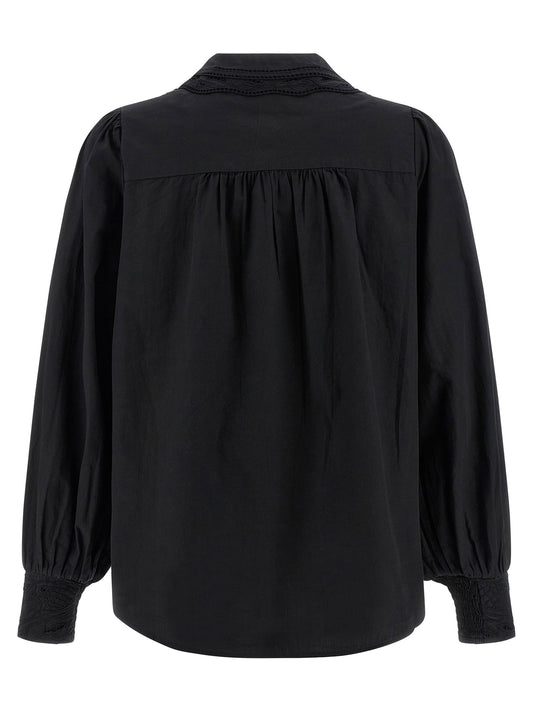 Farm Rio Black Embroidered Shirt