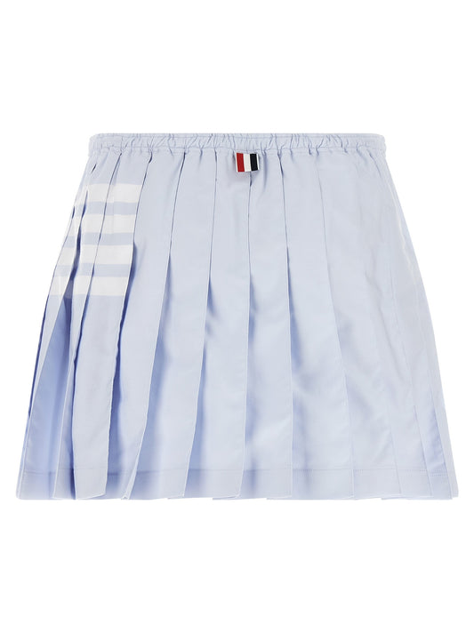 '4-Bar' Oxford pleated skirt