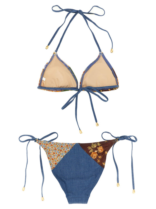 Zimmermann Lucky Cotton Mini Tri Bikini