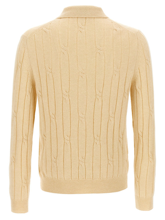 Zanone Braided Wool Polo Shirt