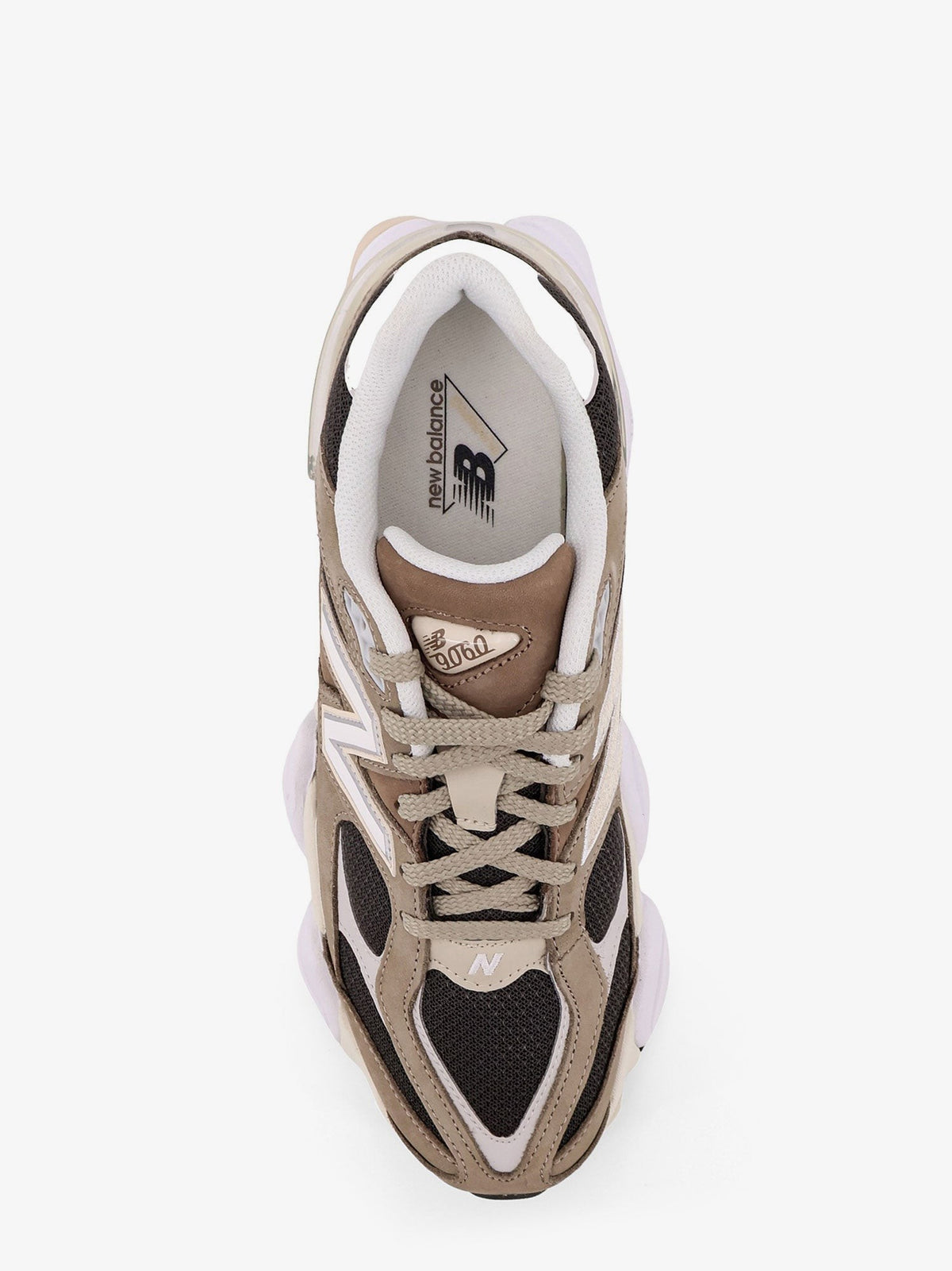 9060 low-top mesh sneakers with suede interts