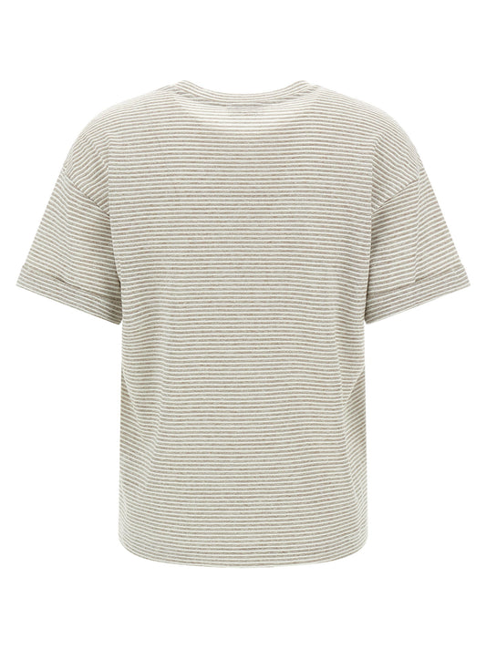 Peserico Lamé Stripes T-shirt