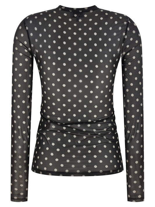 Ganni Printed Sheer Sweater