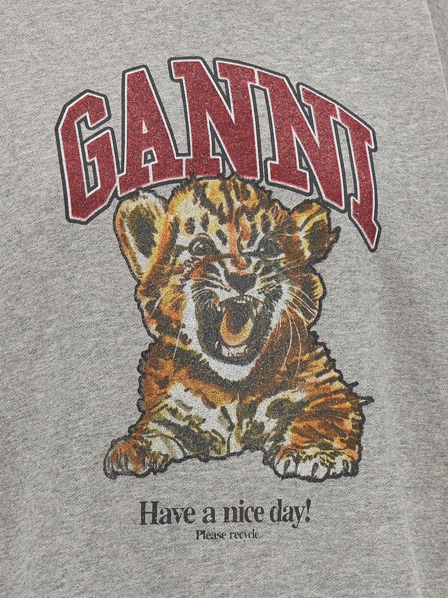 Ganni Ganni Grey Tiger Hoodie