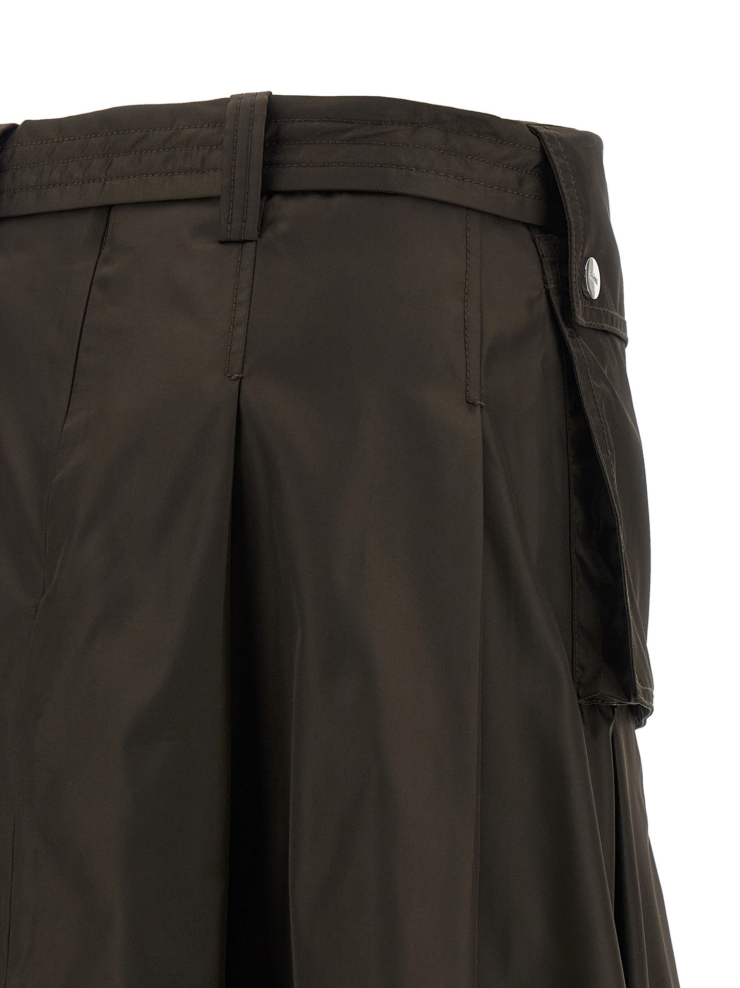 Ganni Ganni Duchesse Nylon Pleated Skirt