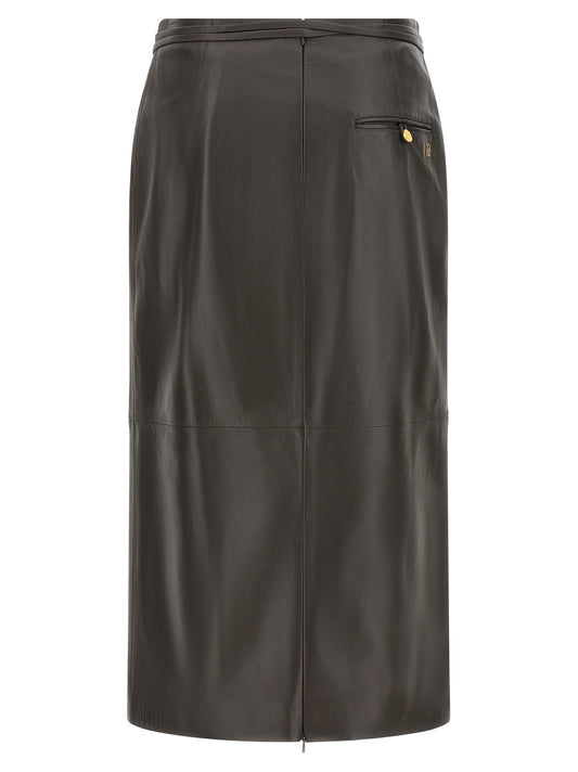 Alberta Ferretti Leather Skirt