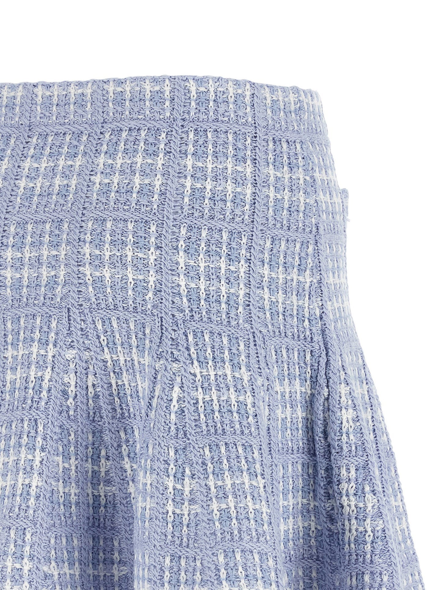 Self-Portrait Check Knit Skirt
