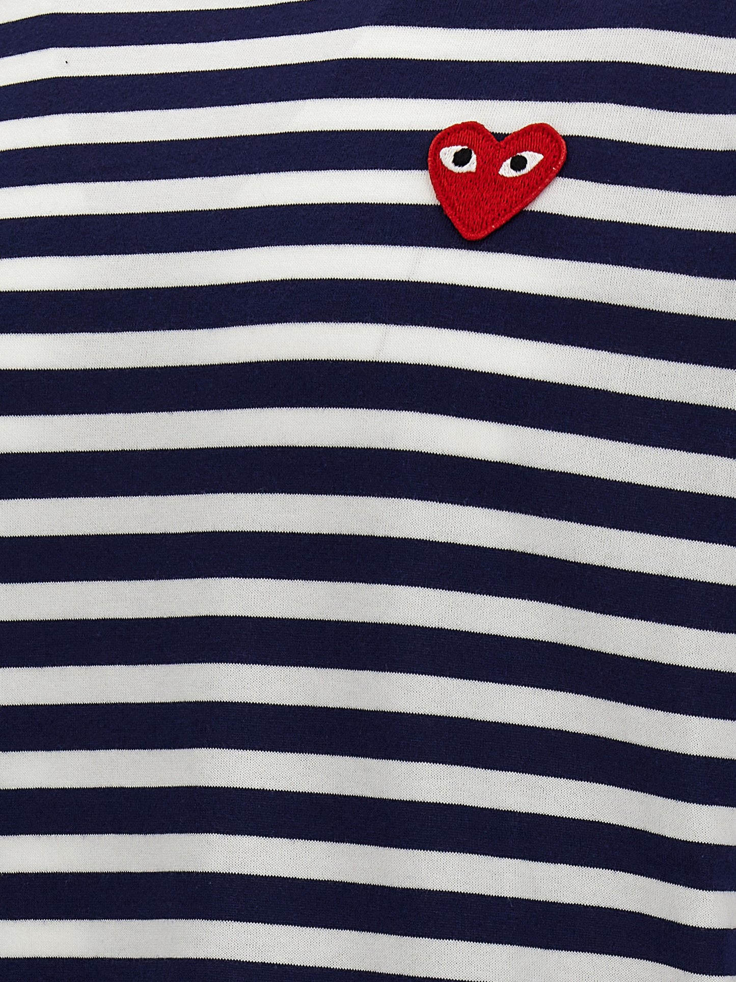 Comme Des Garçons Play Comme Des Garçons Play Logo Patch Stripes T-shirt