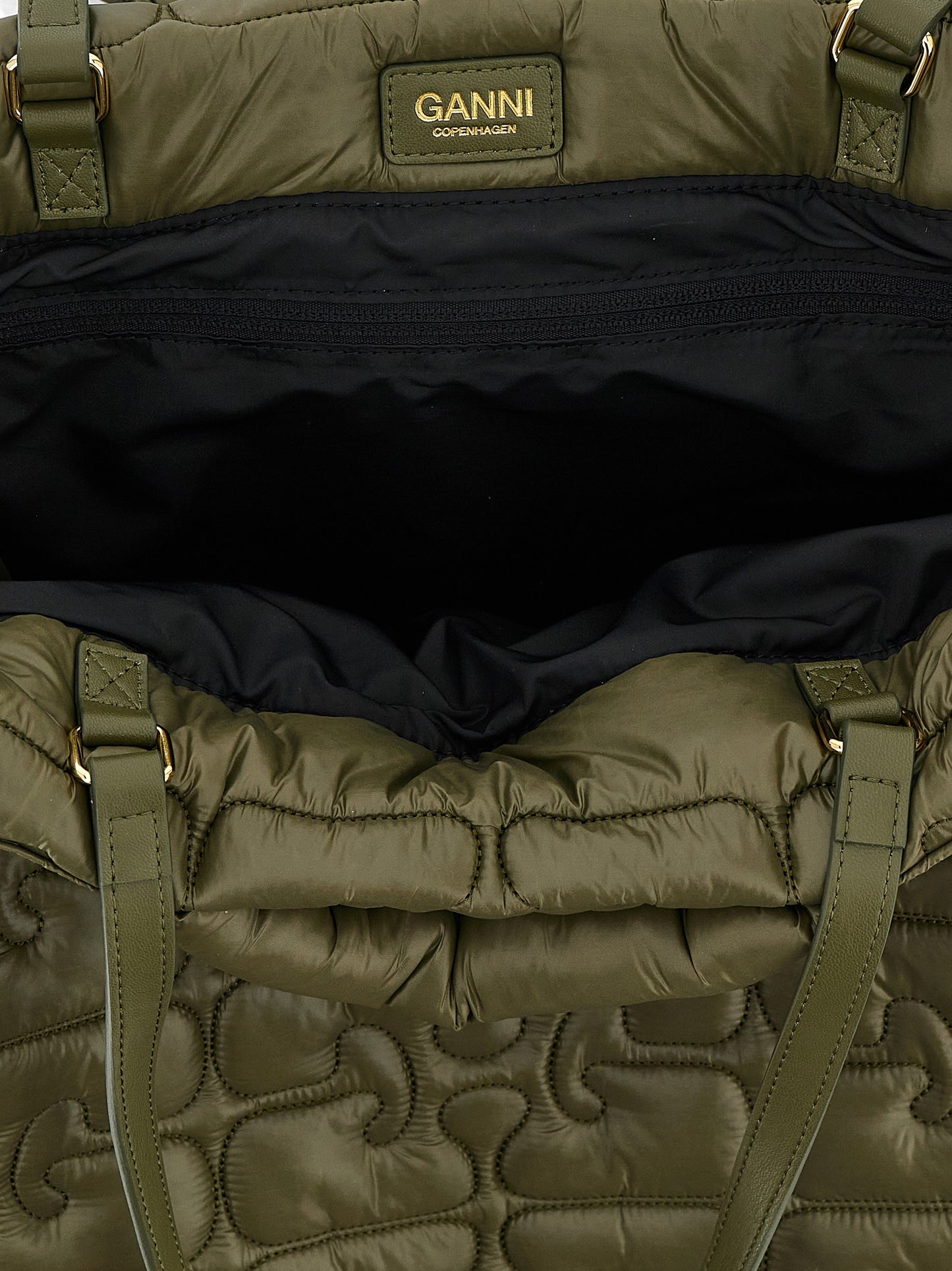 Ganni Ganni Quilted Re-tech Xxl Tote Shopping Bag
