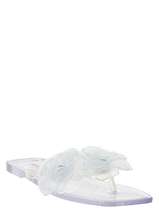 Coperni Silicone Flower Flat Sandals