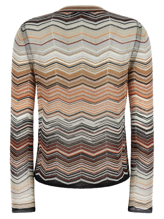 Missoni Chevron Lamé Cardigan