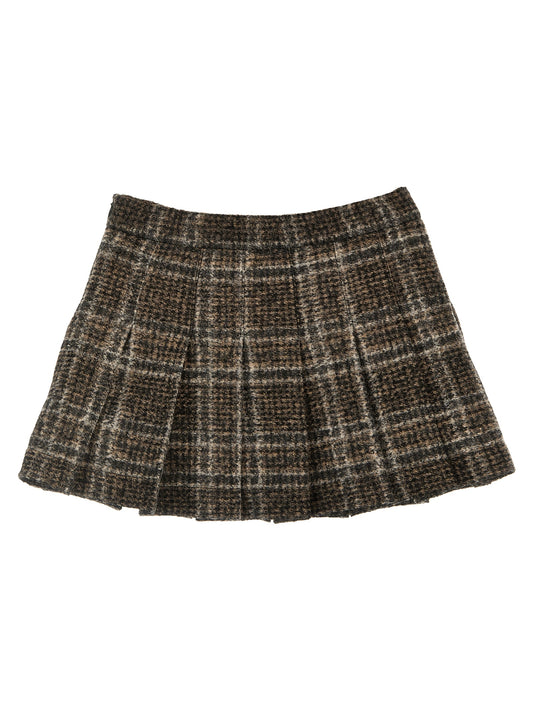 Douuod Douuod Check Pleated Skirt