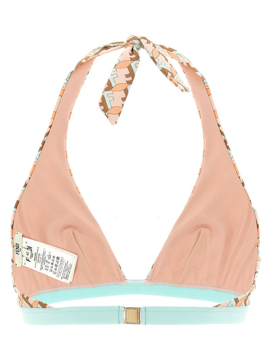 Fendi Ff Waves Bikini Top