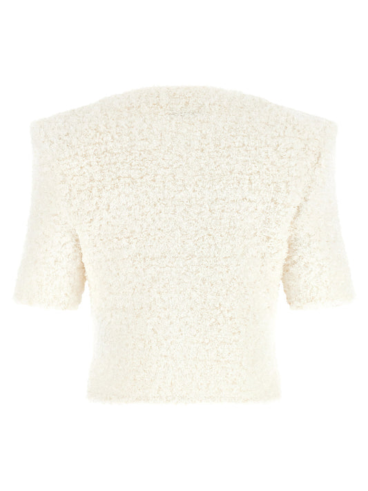 Balmain Cardigan Tweed Plumetis