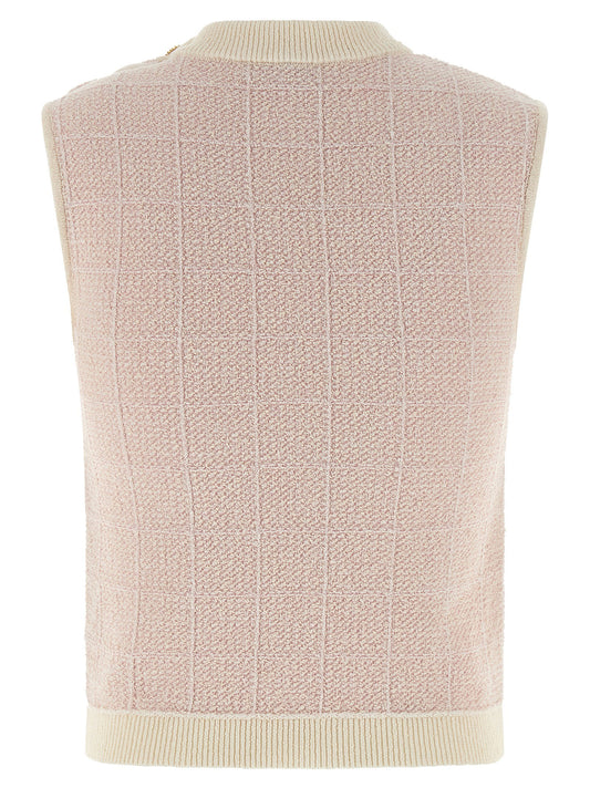 Balmain Testa Di Leone Tweed Vest