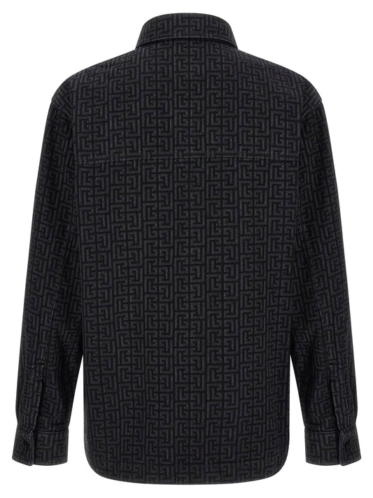 Balmain Monogram Pattern Overshirt