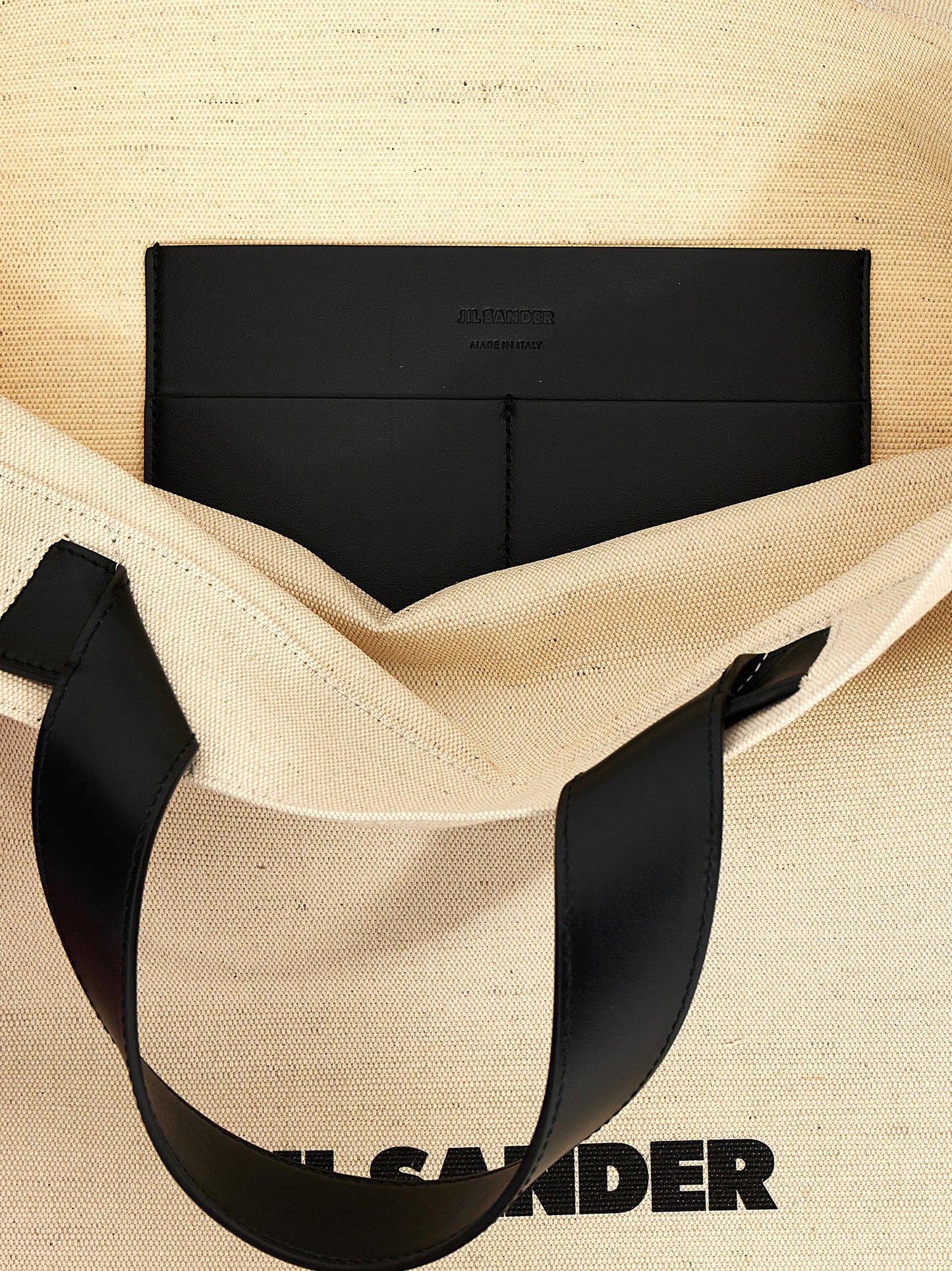 Jil Sander Border Book Tote Square Shopping Bag