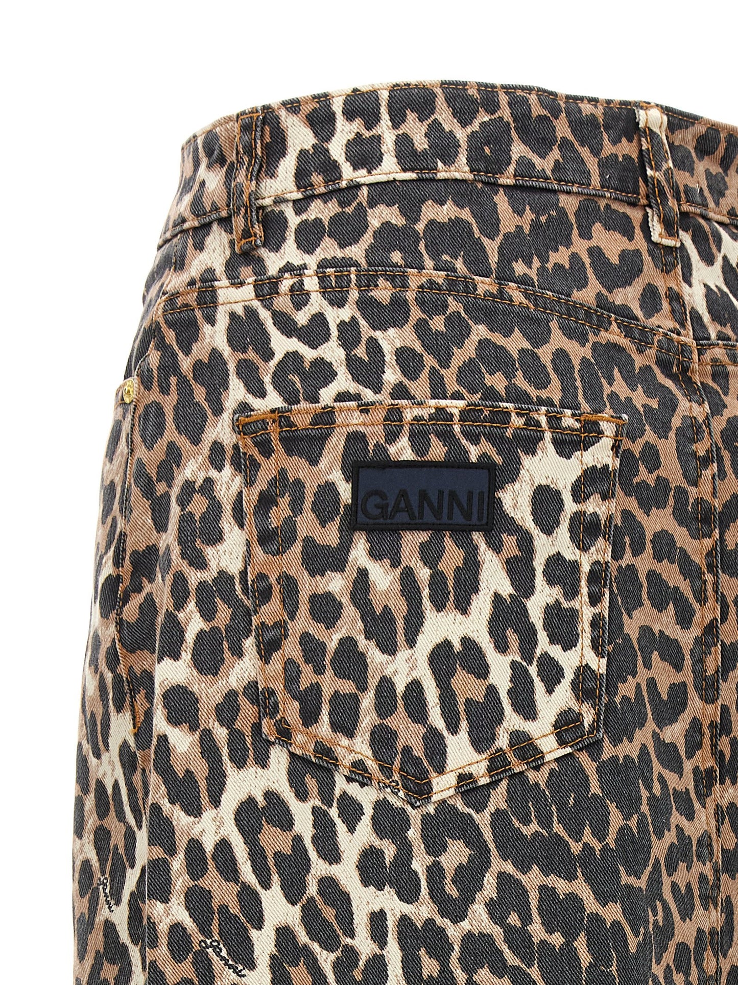 Ganni Ganni Animal Print Long Skirt