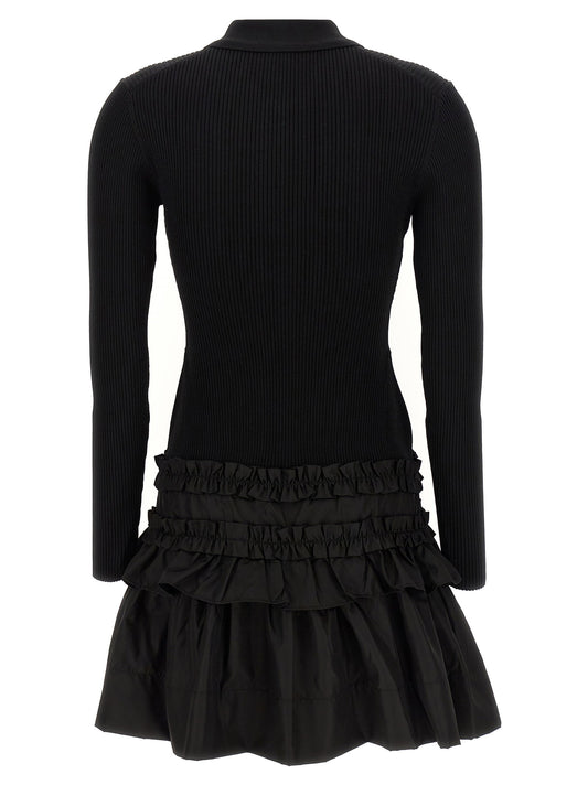 Ganni Melange Rib Knit Mini Dress