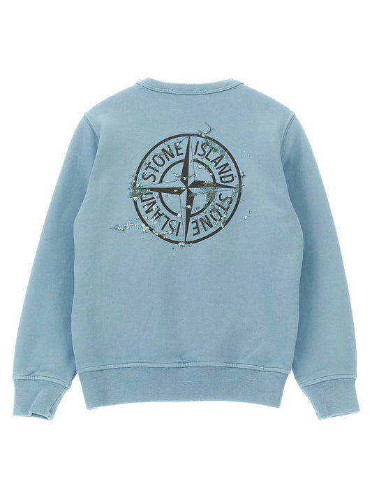 Stone Island Junior Front And Back Print Sweatshirt