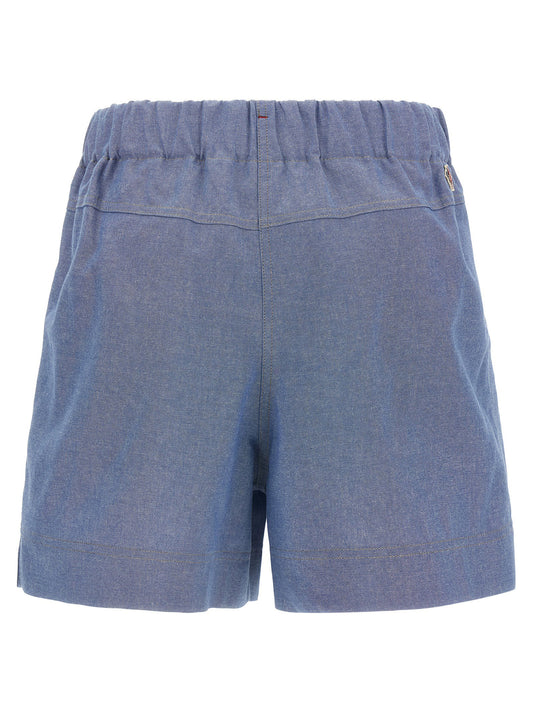 Moncler Grenoble Chambray Cotton Shorts
