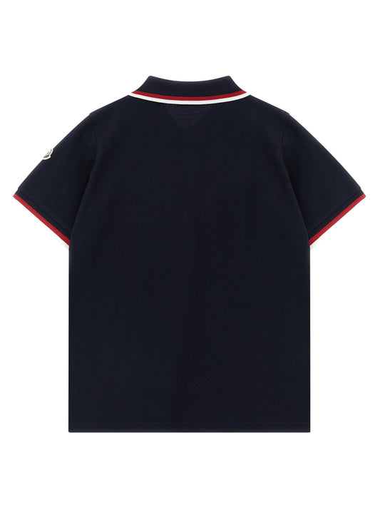 Moncler Enfant Tricolor Polo Shirt