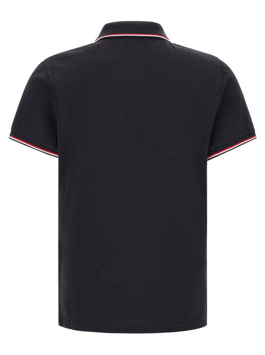 Moncler Tricolor Trim Polo Shirt