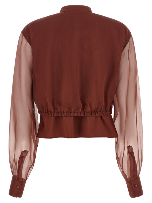 Brunello Cucinelli Silk Sleeves Blouse