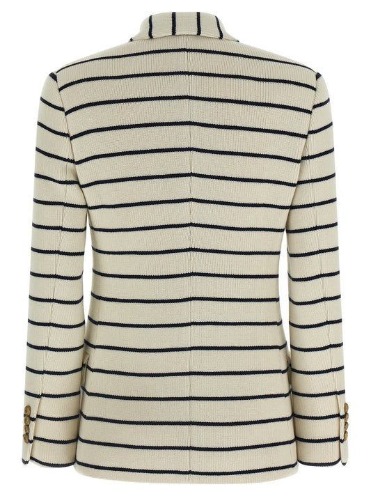 Brunello Cucinelli Striped Sweater Blazer