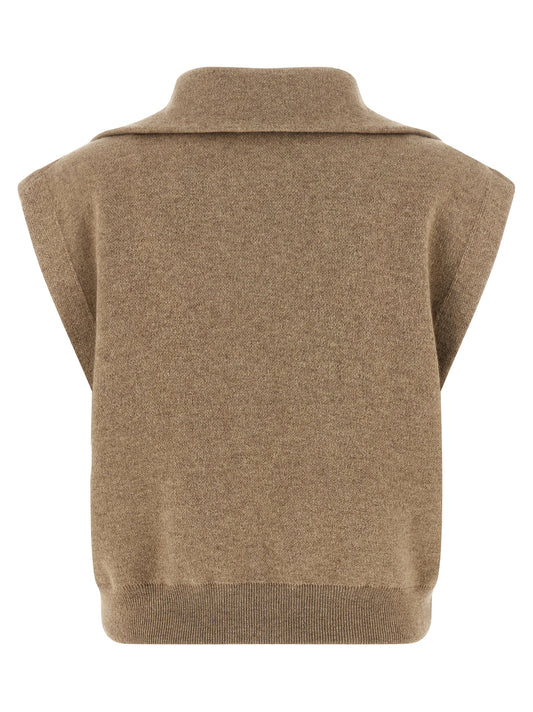 Brunello Cucinelli Shiny Zipper Pull Vest