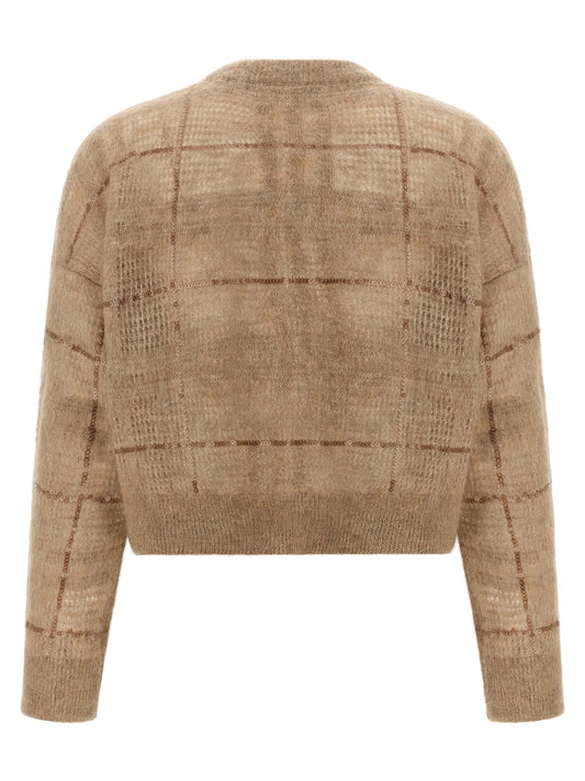 Brunello Cucinelli Sequin Check Sweater