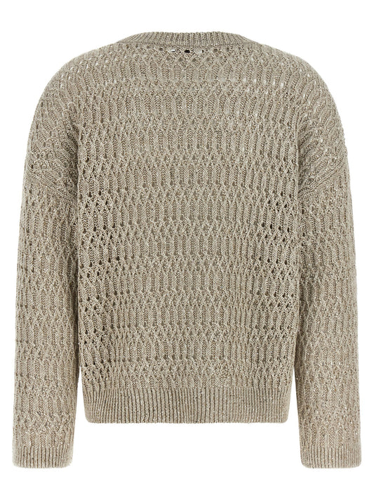 Brunello Cucinelli Dazzling Braids Sweater