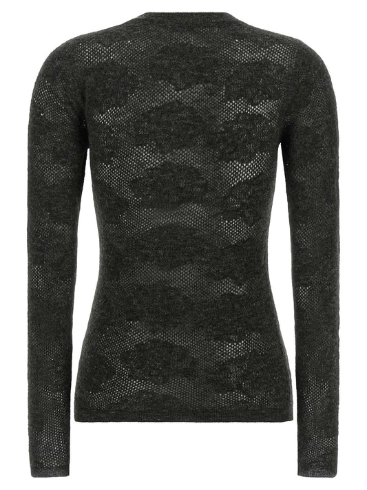 Brunello Cucinelli Flower Lace Sweater