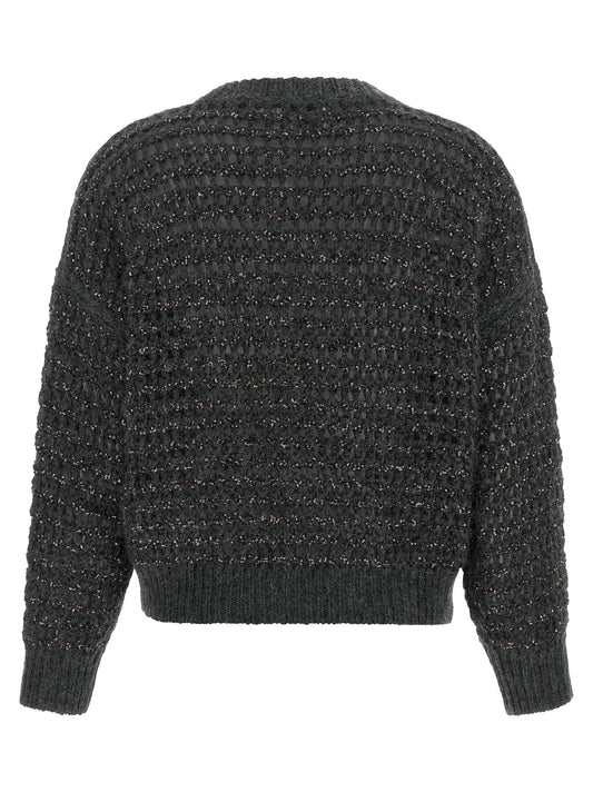 Brunello Cucinelli Dazzling Braids Sweater