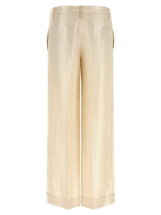 Brunello Cucinelli Lamé Linen Pants