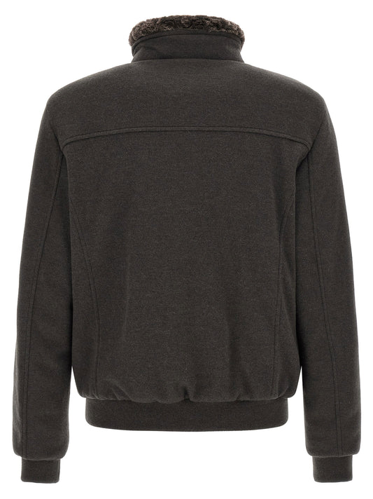 Moorer Bellati-mrw Bomber Jacket - Acqua Line
