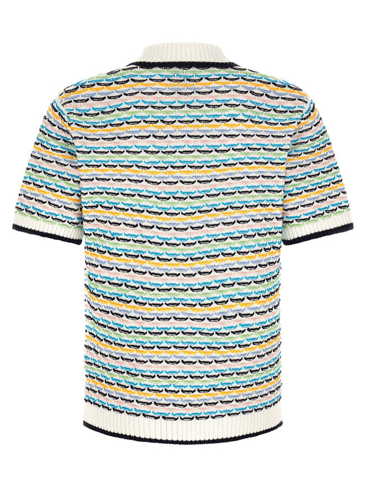 Casablanca Tuck Stitch Polo Shirt