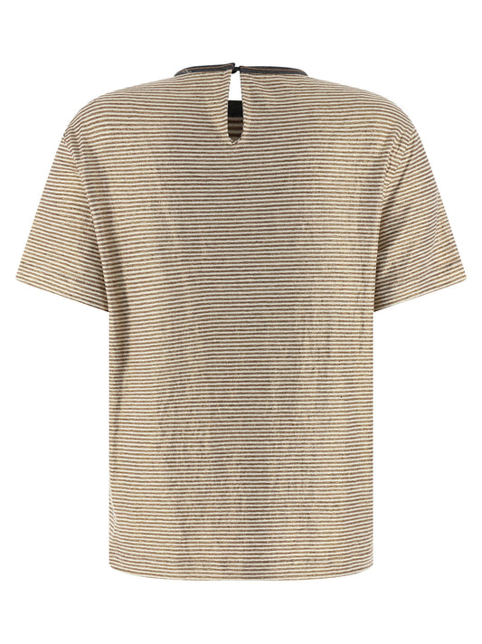 Brunello Cucinelli Shiny Collar Detail T-shirt