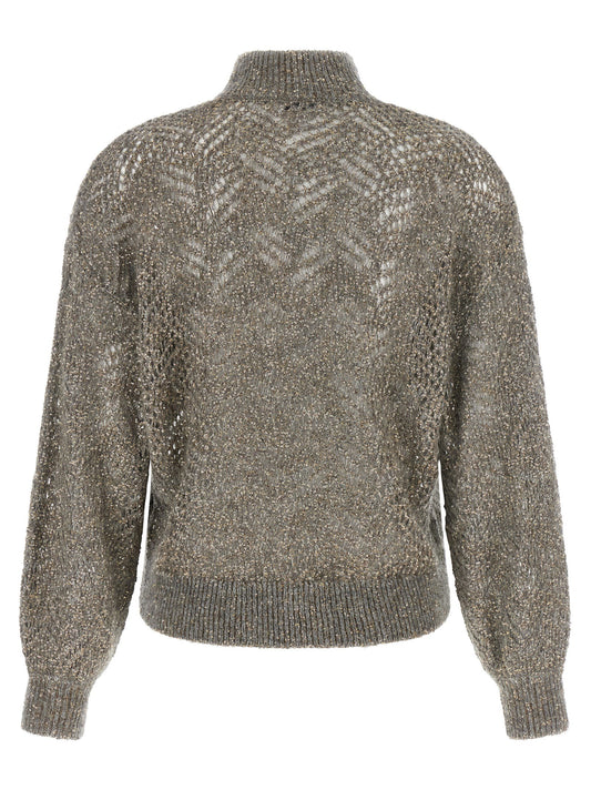 Brunello Cucinelli Dazzling Abstract Leaf Sweater