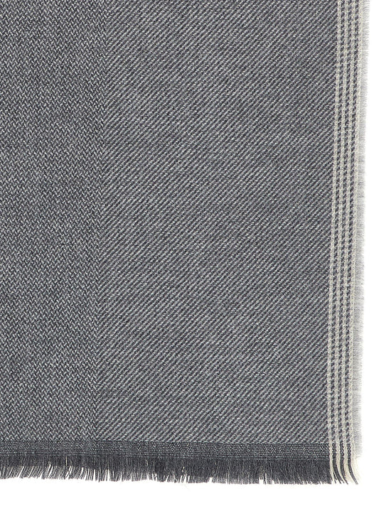 Brunello Cucinelli Diagonal Wool And Cashmere Scarf