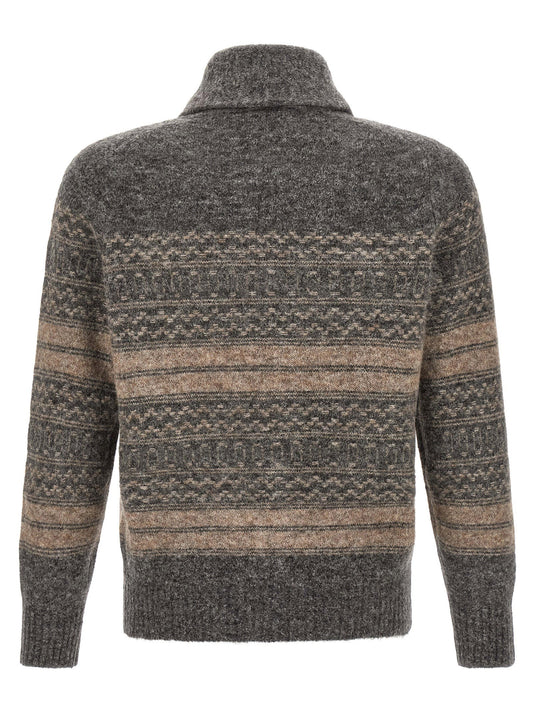 Brunello Cucinelli Nordic Jacquard Cardigan