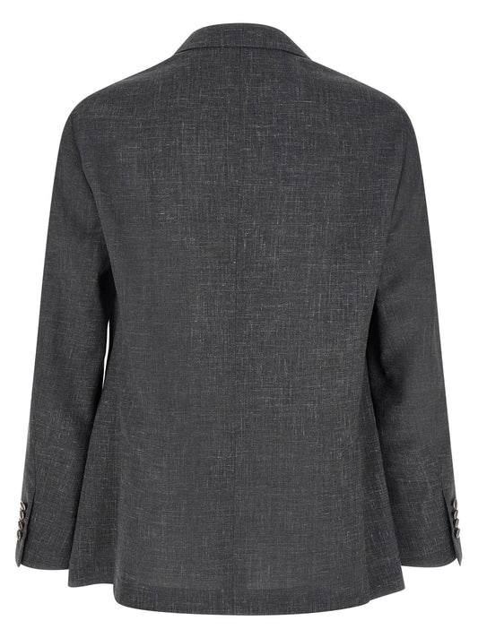 Brunello Cucinelli Blazer Flamed Canvas Blazer