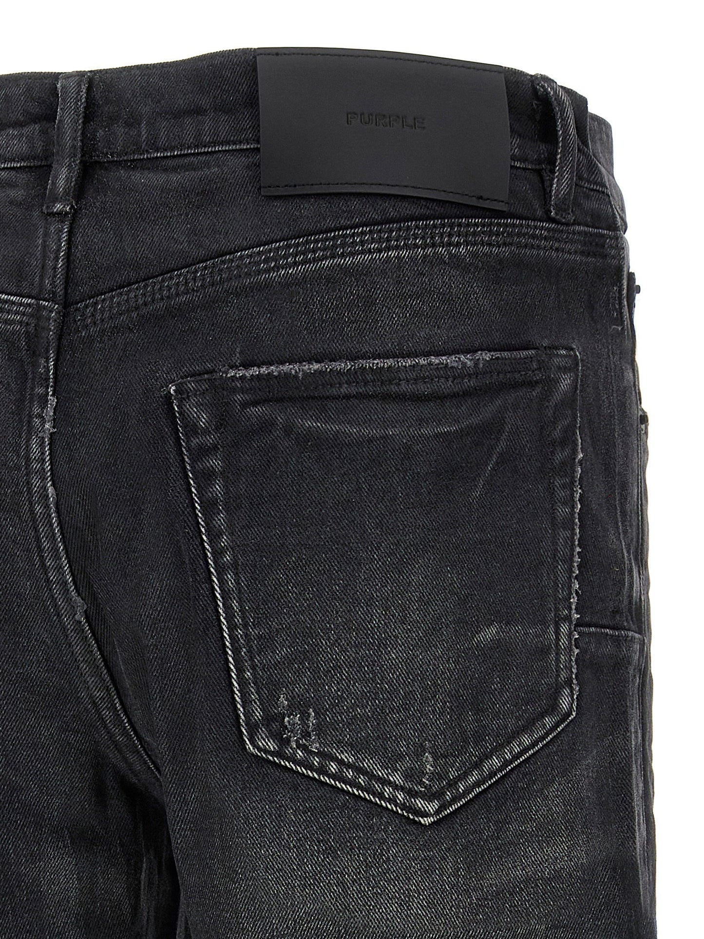 Purple P005 Double Dip Coated Jeans