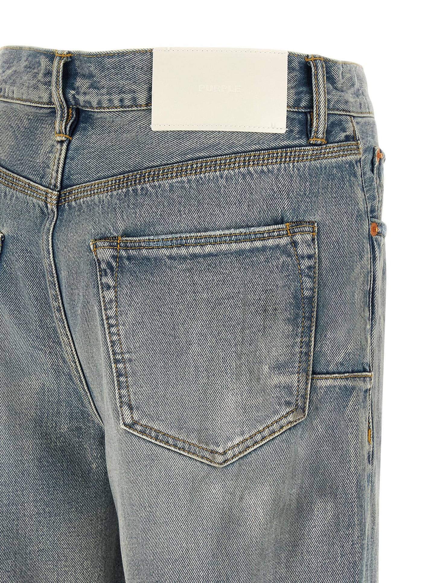 Purple P011 Vintage Slash Paint Jeans