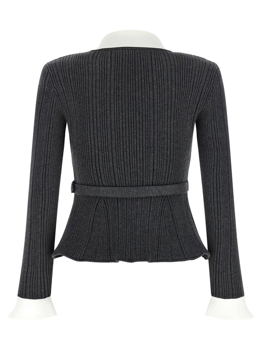 Self-Portrait Ribbed Cardigan