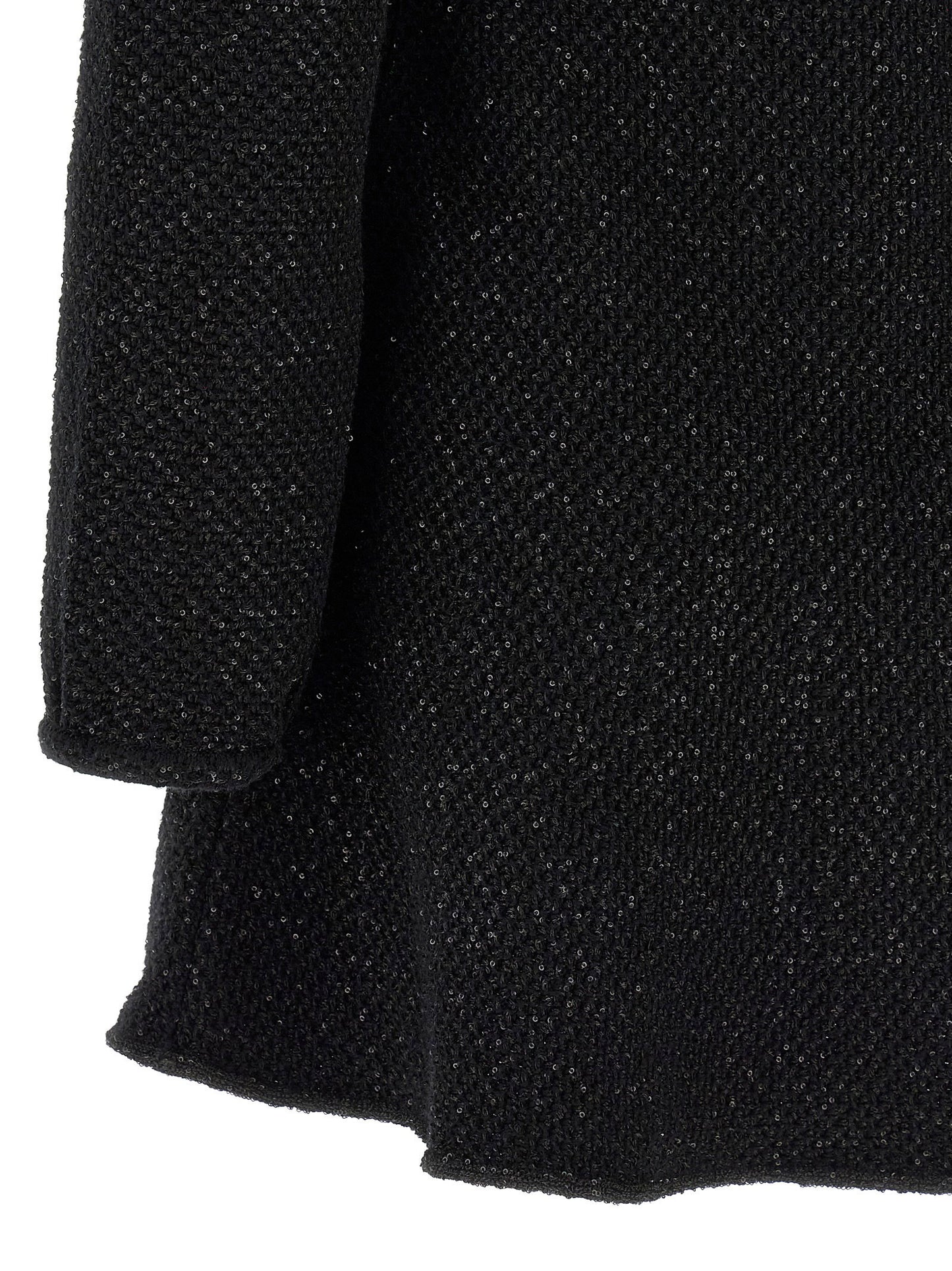 Self-Portrait Black Sequin Knit Mini Dress