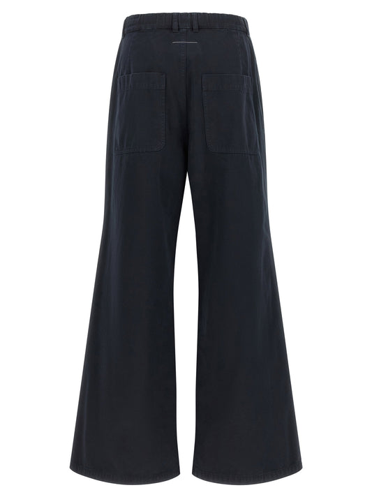 Mm6 Maison Margiela White Stitch Line Pants