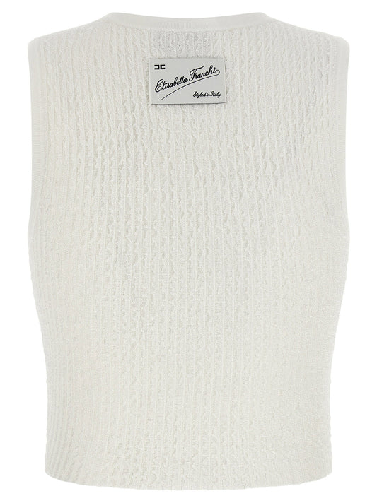 Elisabetta Franchi Ribbed Crop Top