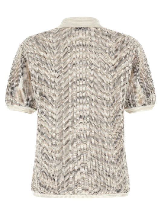Missoni Zig-zag Knit Polo Shirt