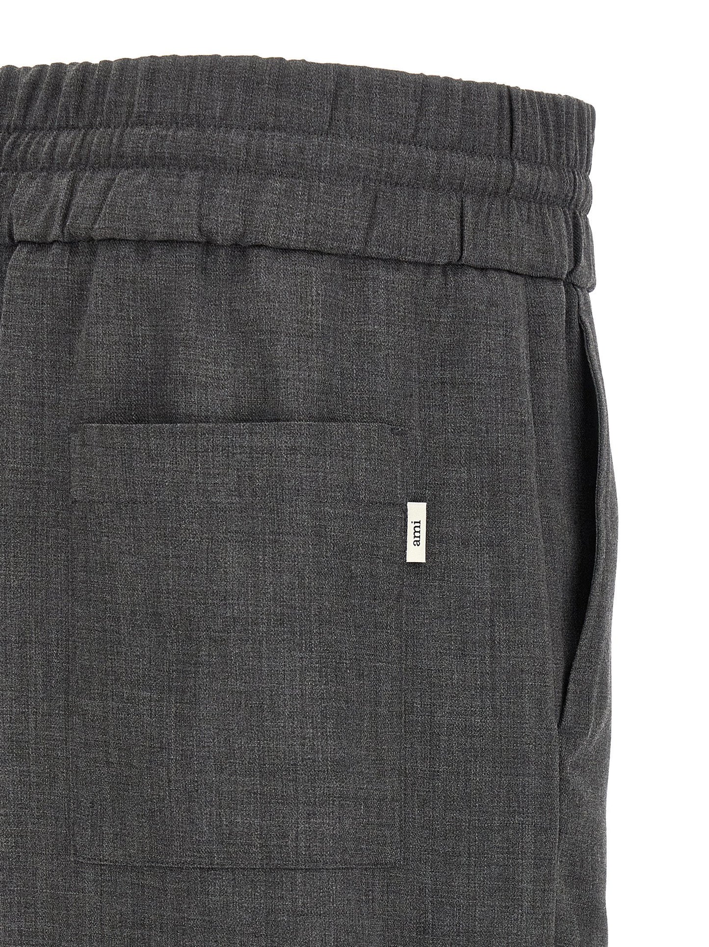 Ami Paris Mélange Wool Pants